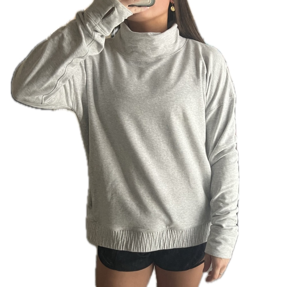 Lululemon Gray Mock Neck Sweatshirt - Picture 3 of 5